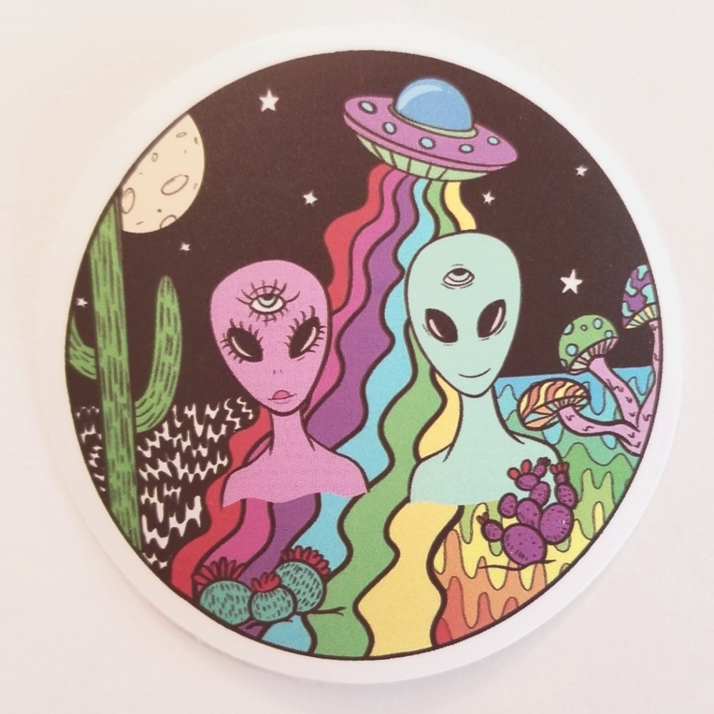 10/$10 Colorful Aliens Sticker